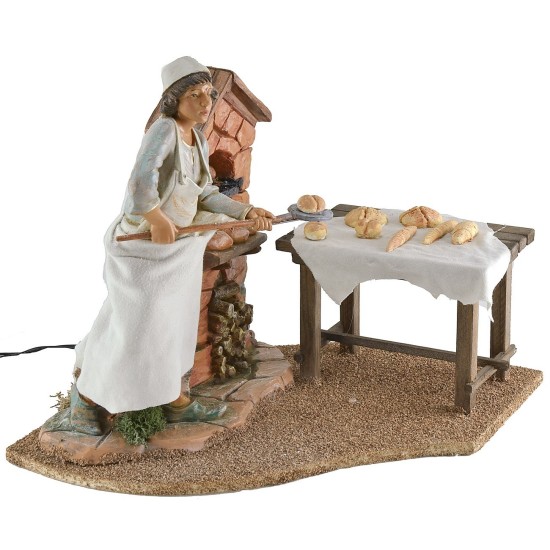 Fornaio in movimento con fuoco funzionante serie 30 cm