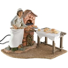 Moving baker with working fire Fontanini 30 cm series 2