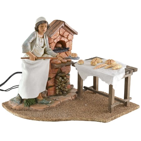 Fornaio in movimento con fuoco funzionante serie 30 cm