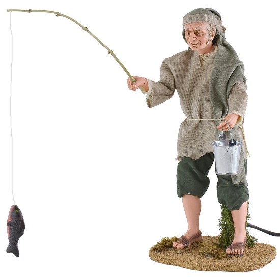 Pescatore in movimento 30 cm