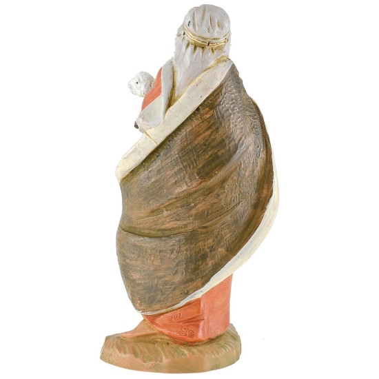 Viejo con cordero en brazos 19 cm base Fontanini, serie