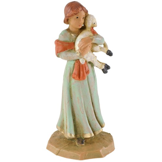 Ragazza con agnello in braccio 6,5 cm Fontanini