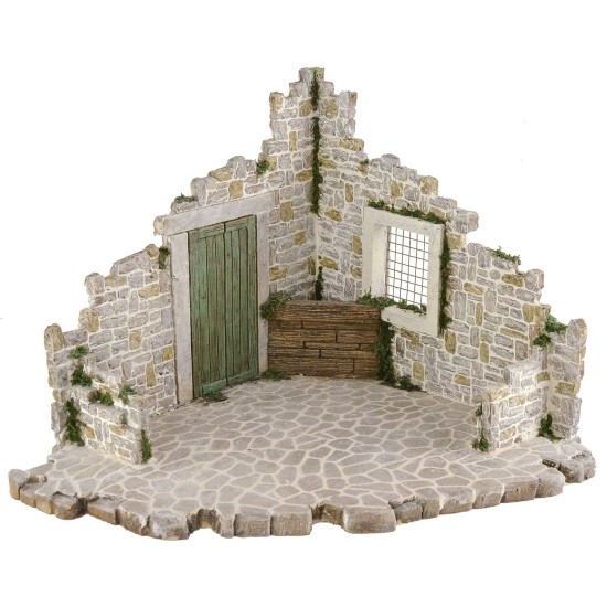 Ambientazione in resina per presepe cm 37x28,5x22,5 h