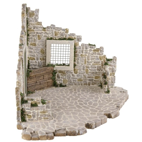 Escenario de resina para belén de 37x28,5x22,5 cm de altura.