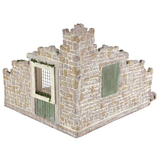 Ambientazione in resina per presepe cm 37x28,5x22,5 h altezza