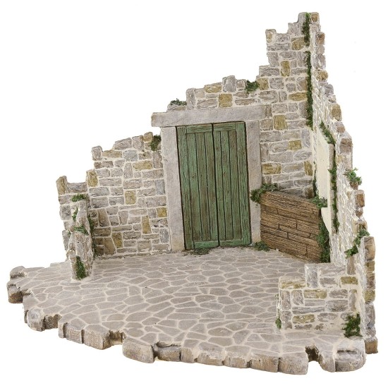 Ambientazione in resina per presepe cm 37x28,5x22,5 h altezza