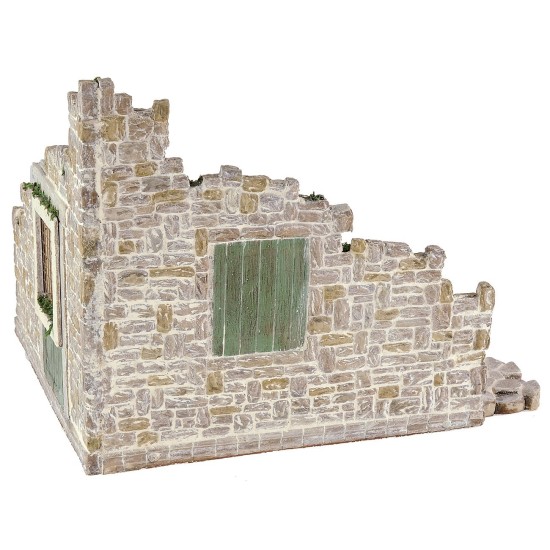 Ambientazione in resina per presepe cm 37x28,5x22,5 h altezza