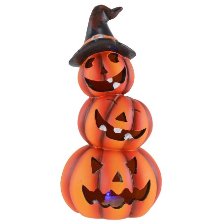 Muñeco de calabazas con luces LED que cambian de color a pilas
