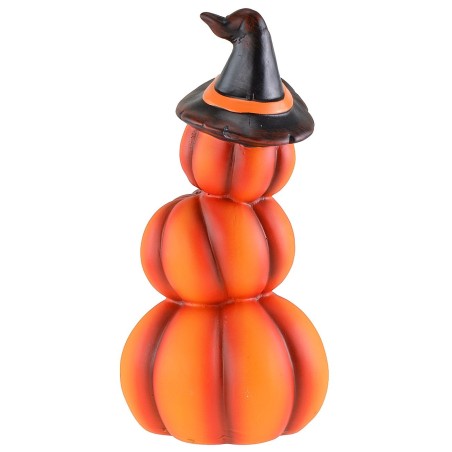 Pumpkin puppet with battery-operated color-changing LED for
