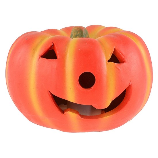 Halloween pumpkin with battery-operated color-changing LED