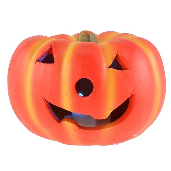 Calabaza de Halloween con luces LED que cambian de color a pilas.