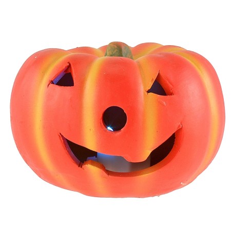 Halloween pumpkin with color-changing LED lights, battery-operated