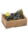 Caja de madera con anguilas cm 3,6x2,7x1,3 h