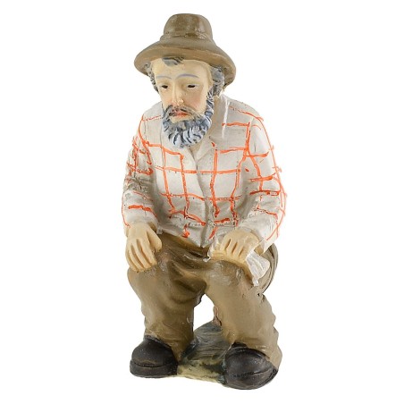 Hombre que hace sus necesidades, serie 9 cm en resina, cagón, resina