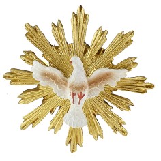 Spirito Santo con raggera dorata ø 8,5 cm raggera, santo