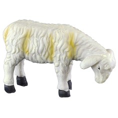 Oveja con rayas amarillas con la cabeza baja para estatuas de 2
