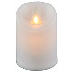 Battery-operated flickering LED flame tealight h 7 cm
