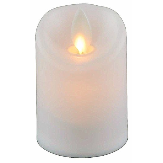 Battery-operated flickering LED flame tealight h 7 cm