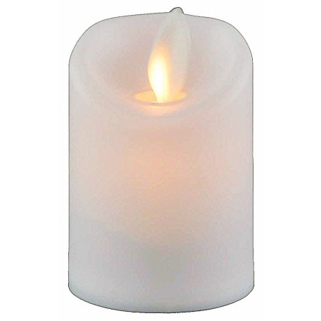 Battery-operated flickering LED flame tealight h 7 cm