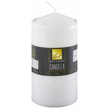 Candela di cera bianca h 15 cm cera, bianca, candela