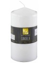Candela di cera bianca h 15 cm