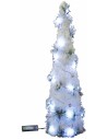 Snow-covered tree with battery-operated micro LED h 60 cm