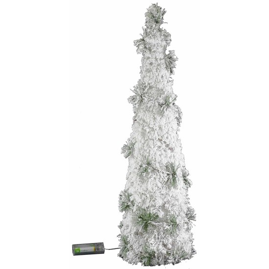 Albero bianco con micro led a batterie h 80 cm