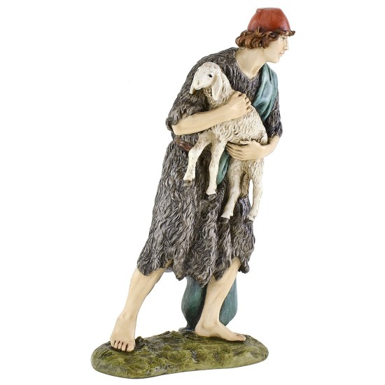 Buon pastore in resina Landi Moranduzzo 18 cm