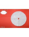 Alfombra de piel blanca ø 80 cm para cubrir el árbol de Navidad
