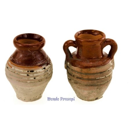 Set 2 Amphora aged 4.0 cm h -3551