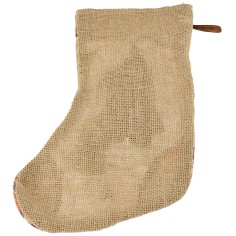 Calza befana con suoni e luci 24x42 cm befana, calza, juta 2