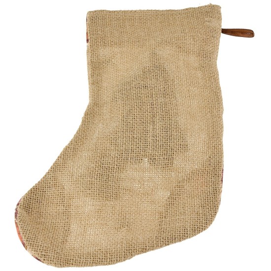 Calza befana con suoni e luci 24x42 cm befana, calza, juta