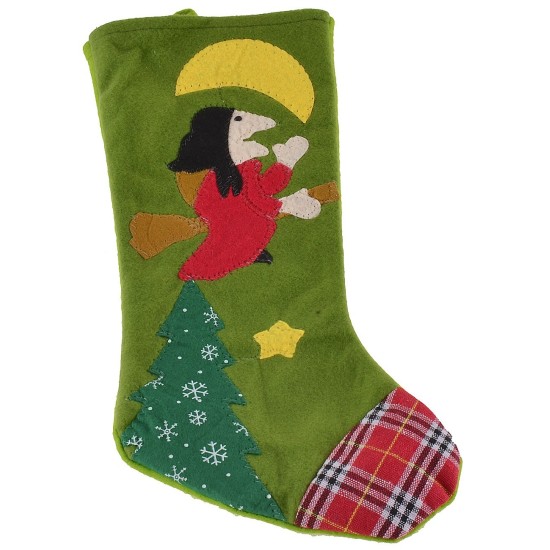Calza della befana in colori assortiti cm 16x32 h calza, della