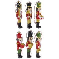 Set 6 soldatini appendino per albero di natale h 10 cm 2