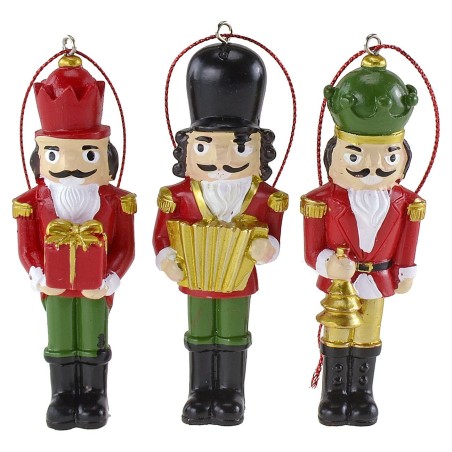 Set 6 soldatini appendino per albero di natale cm 10 h