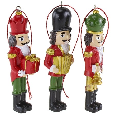 Set 6 soldatini appendino per albero di natale cm 10 h