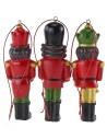 Juego de 6 soldaditos colgantes para árbol de Navidad de 10 cm