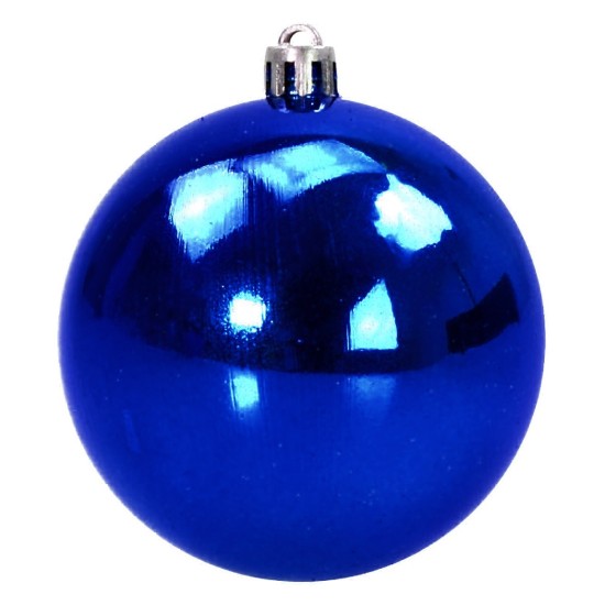 Coloca 2 bolas azules para árbol de Navidad ø 10 cm.