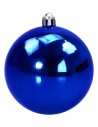 Coloca 2 bolas azules para árbol de Navidad ø 10 cm.