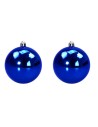 Set 2 palline blu per albero di Natale ø 10 cm