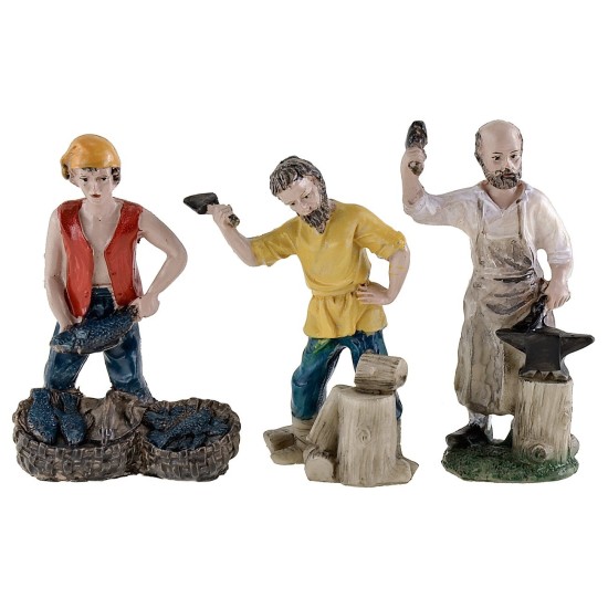 Set 6 personaggi in resina serie 10 cm