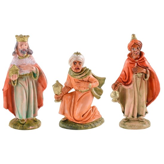Estatuillas de los Tres Reyes Magos de 10 cm en PVC