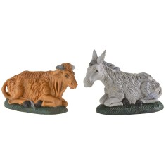 Set bue e asino in pvc color serie 10 cm 2