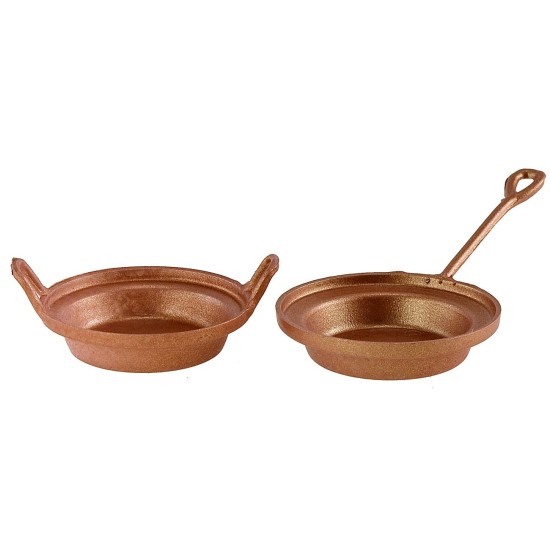 Juego de 2 cacerolas color cobre ø 3,3-3,4 cm recomendado, color