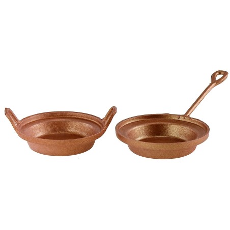 Juego de 2 cacerolas color cobre ø 3,3-3,4 cm recomendado, color