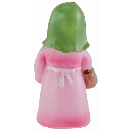 Pastorella con cesto in resina 10 cm stile bambino Oliver