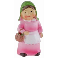 Pastorcita con cesta de resina de 10 cm estilo niño Oliver