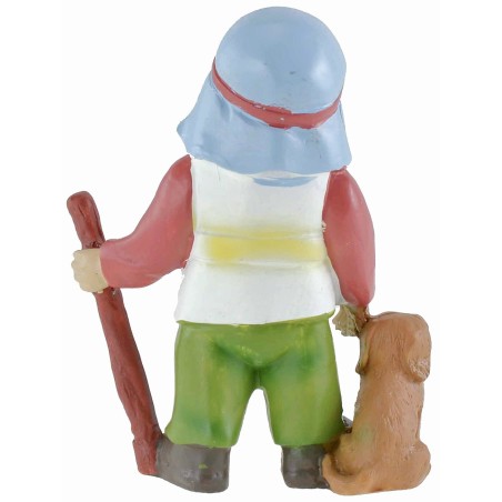 Pastorello con cane in resina cm 10 stile bambino Oliver