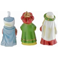Tres Reyes Magos en resina de 10 cm estilo infantil Oliver 2