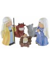 Natividad 5 figuras en resina de 10 cm estilo niño Oliver